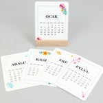 Çelik Gümüş Renk Matara & Gri Defter & Kalem & Takvim & Ayıcık Anahtarlık Hediye Seti