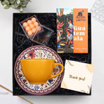 Turuncu Fincan & Alerya Guatemala Filtre Kahve & Özel Kutulu Bubble Mum Hediye Seti