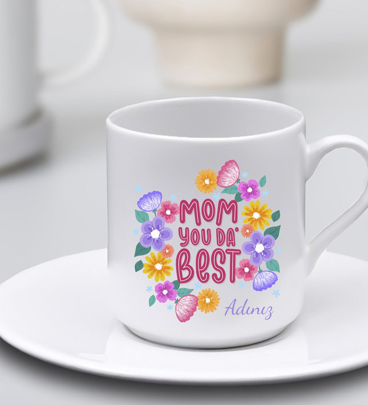 Anneler Gününe Özel Baskılı Türk Kahvesi Fincanı