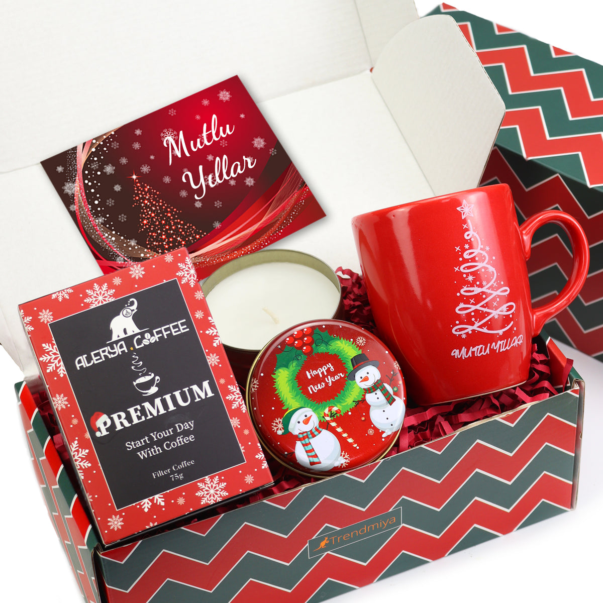 Yılbaşı Tasarım Kutusunda Hediye Seti