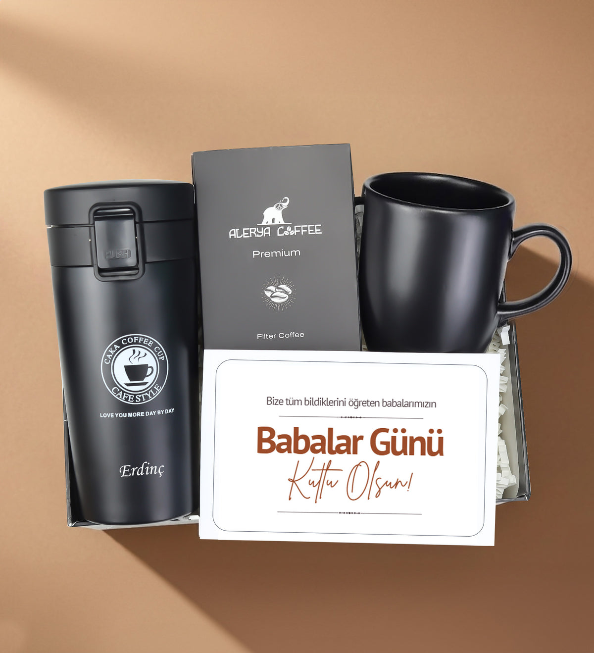 Kişiye Özel Termos Kupa Filtre Kahve Hediye Seti