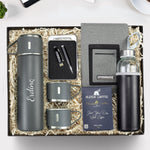 3 Bardaklı 500 ML Çelik Termos & Filtre Kahve & Su Matarası & Defter & Usb Kalem Hediye Seti