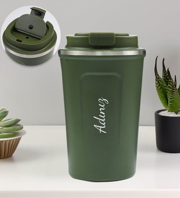 Trendmiya Bitki Çayı & Kişiye Özel 350 ML Çelik Termos & Eyüp Sabri Tuncer 150ml Kolonya & Canlı Sukulent & Ülker Pastil Hediye Seti