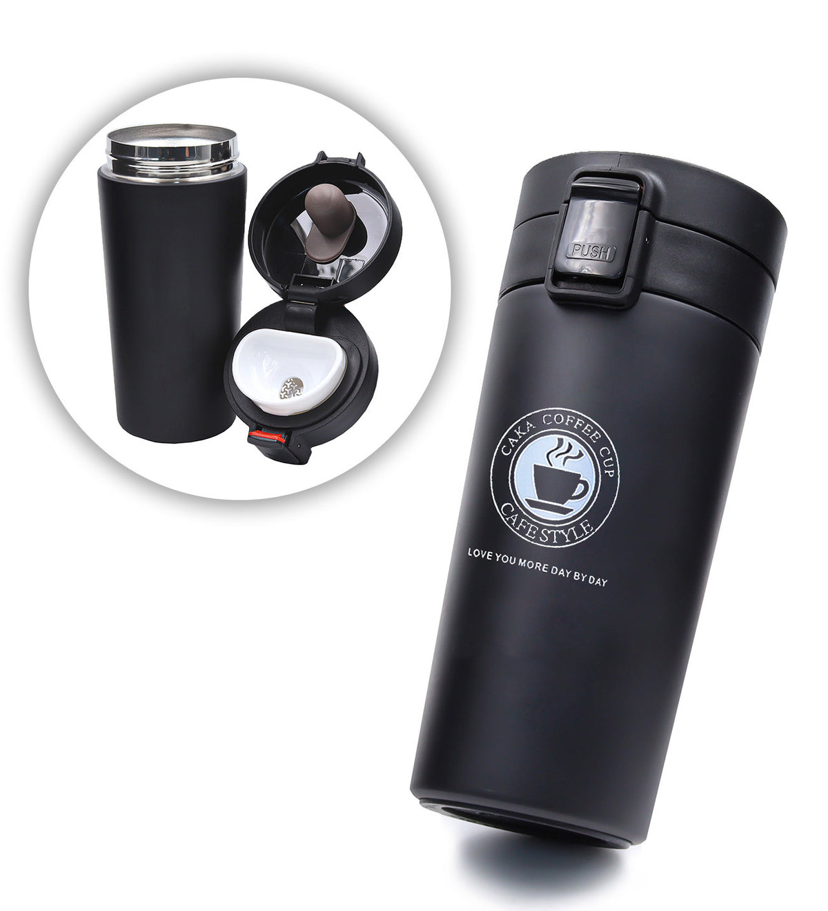 Kilitli Termos & Anahtarlık & Alerya Premium Filtre Kahve & Araç Kokusu & Kartlık Hediye Seti