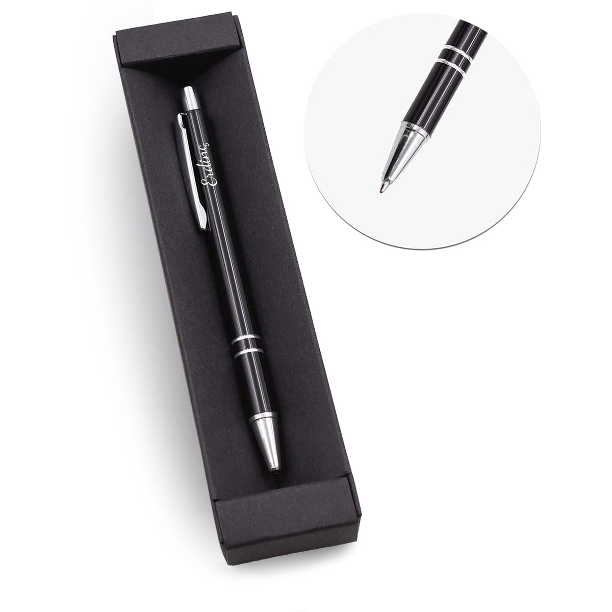 Kişiye Özel Siyah Metal Kutulu Mum & Siyah Kupa & Alerya Premium Filtre Kahve & Mat Siyah Tükenmez Kalem & Vela Çikolata Hediye Seti