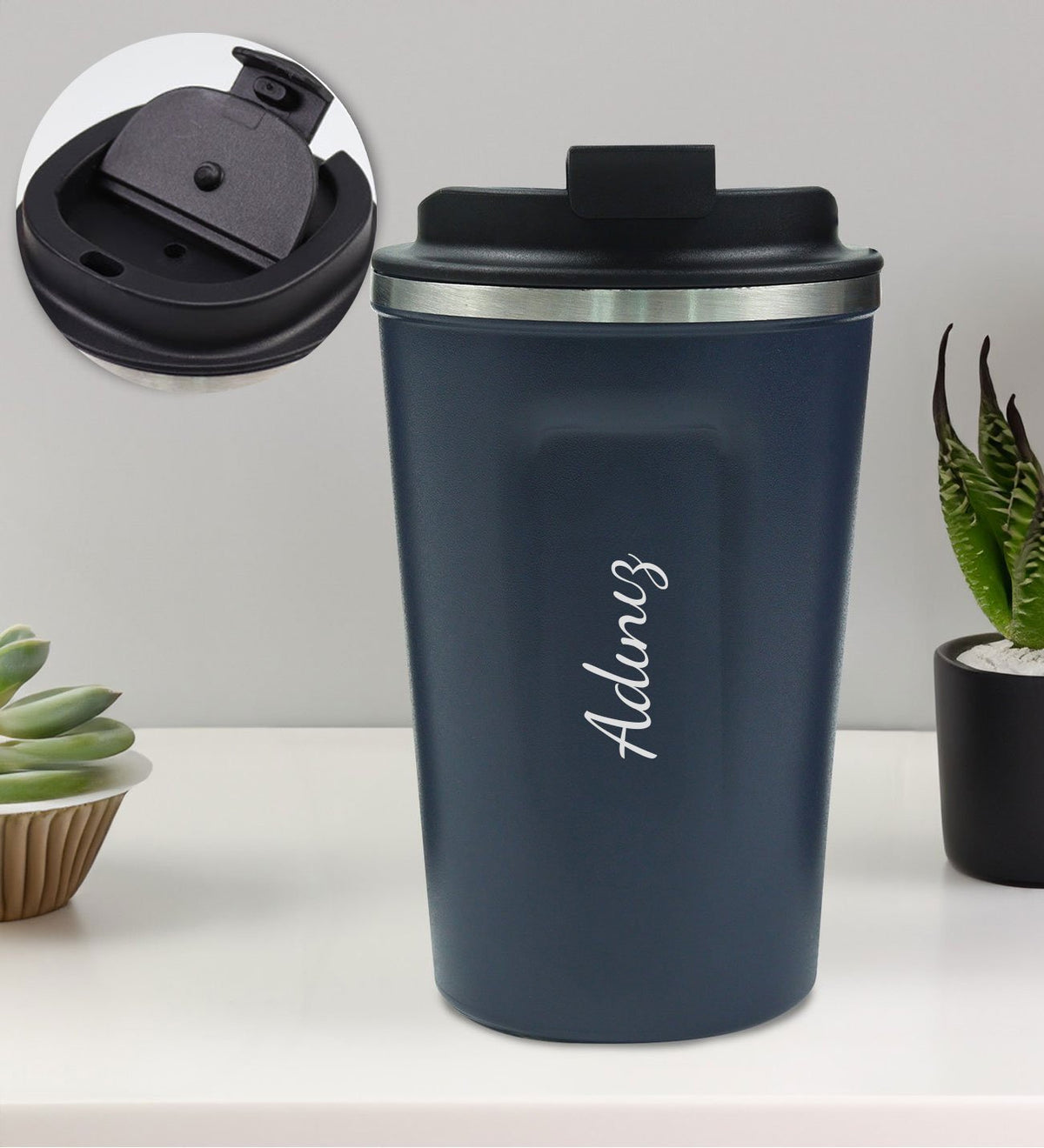 Termos & Roller Kalem & Mıknatıslı Defter & Çizgili Porselen Kupa & Çizgili Porselen Türk Kahvesi Fincanı Hediye Seti