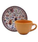 Kişiye Özel Turuncu Fincan & Turuncu Bubble Mum & Eyüp Sabri Tuncer Mini Kolonya & Çubuk Tütsü Hediye Seti