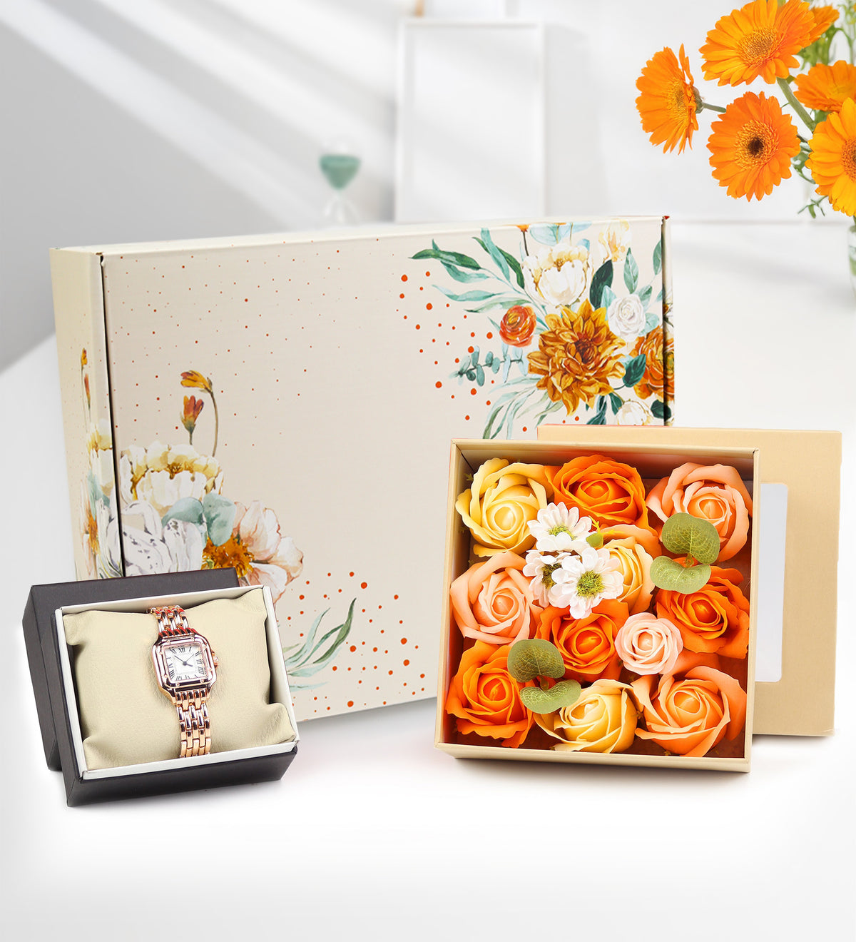 Gül Kutusu & Rose Kadın Saati Hediye Seti