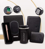 Kişiye Özel Wireless Powerbank 5000 mAh Organizer & Roller Kalem & Dereceli 350 ML Termos & Hakiki Deri Portföy Cüzdan & Hakiki Deri Kartlık Hediye Seti