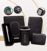 Kişiye Özel Wireless Powerbank 5000 mAh Organizer & Roller Kalem & Dereceli 350 ML Termos & Hakiki Deri Portföy Cüzdan & Hakiki Deri Kartlık Hediye Seti