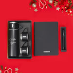 Kişiye Özel Bardaklı Termos & Spiralli Yeni Yıl Tarihli Ajanda & Mat Roller Kalem