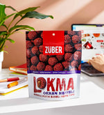 Züber Lokma & Kırmızı Fincan & Trendmiya 100ml Kolonya & Apitera Bal & Ülker Pastil Hediye Seti