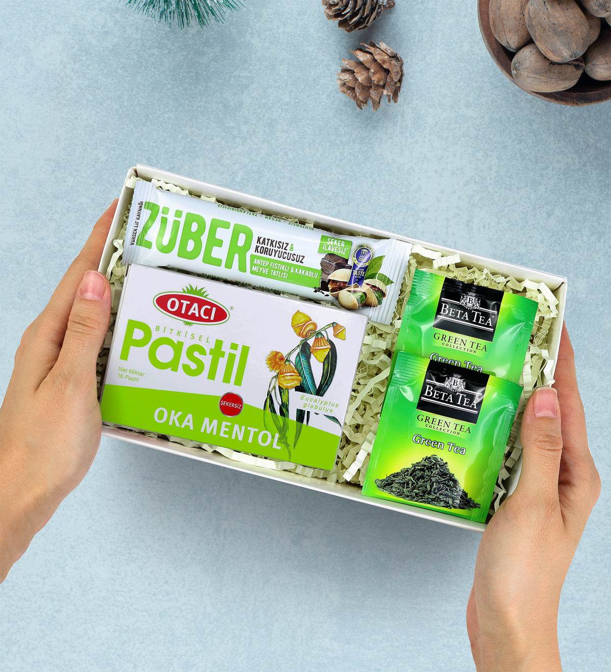 Züber Meyve Bar 40gr & Otacı Pastil & Bitki Çayı Hediye Seti