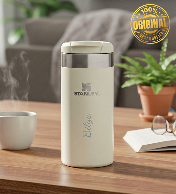 Kişiye Özel The AeroLight™ Transit Mug Stanley Termos 0.35 L Krem