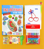Taş Boyama & Resim Defteri & Balon & Haribo & Keçeli Kalem Hediye Seti