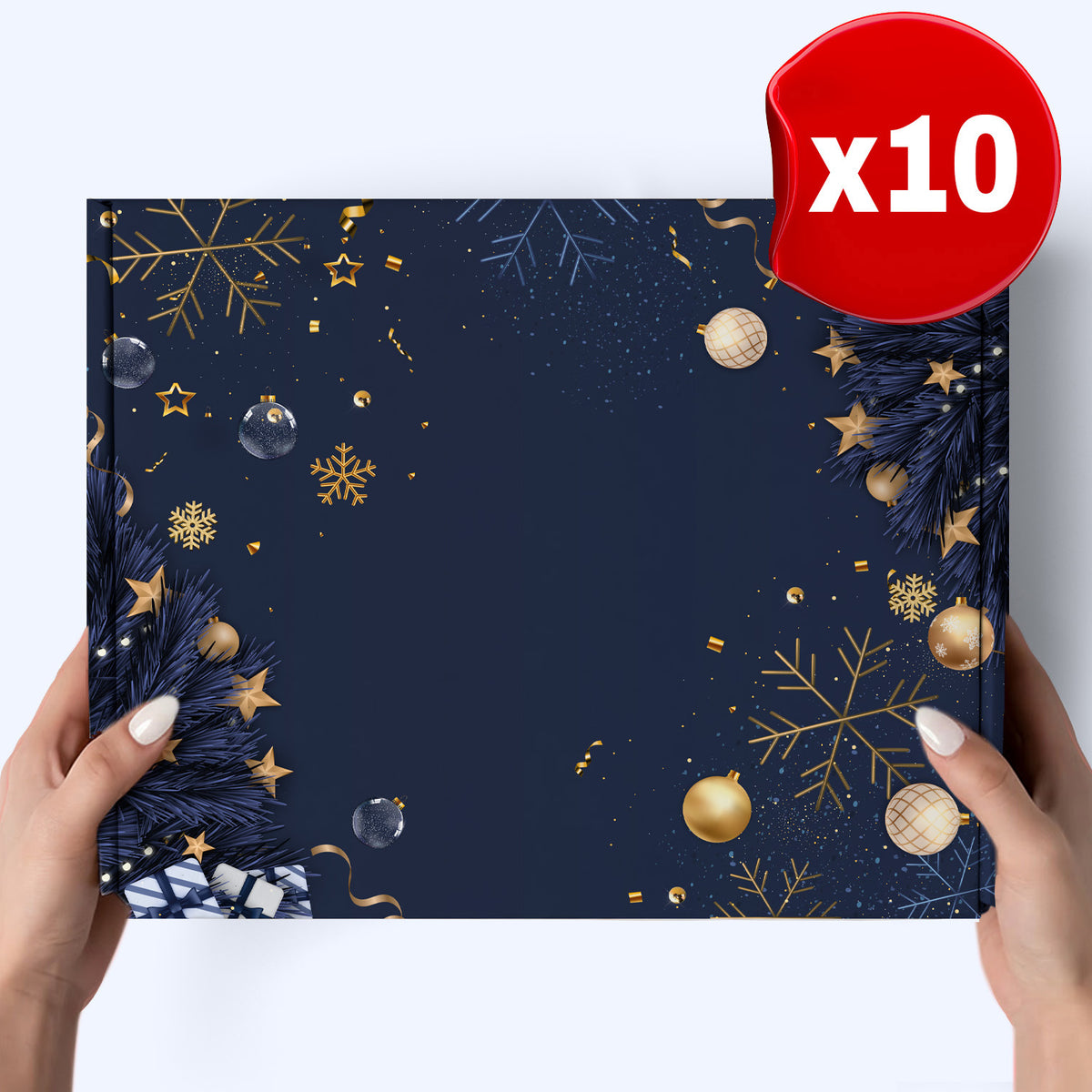 Mavi Yeni Yıl Kutusu (10 Adet)