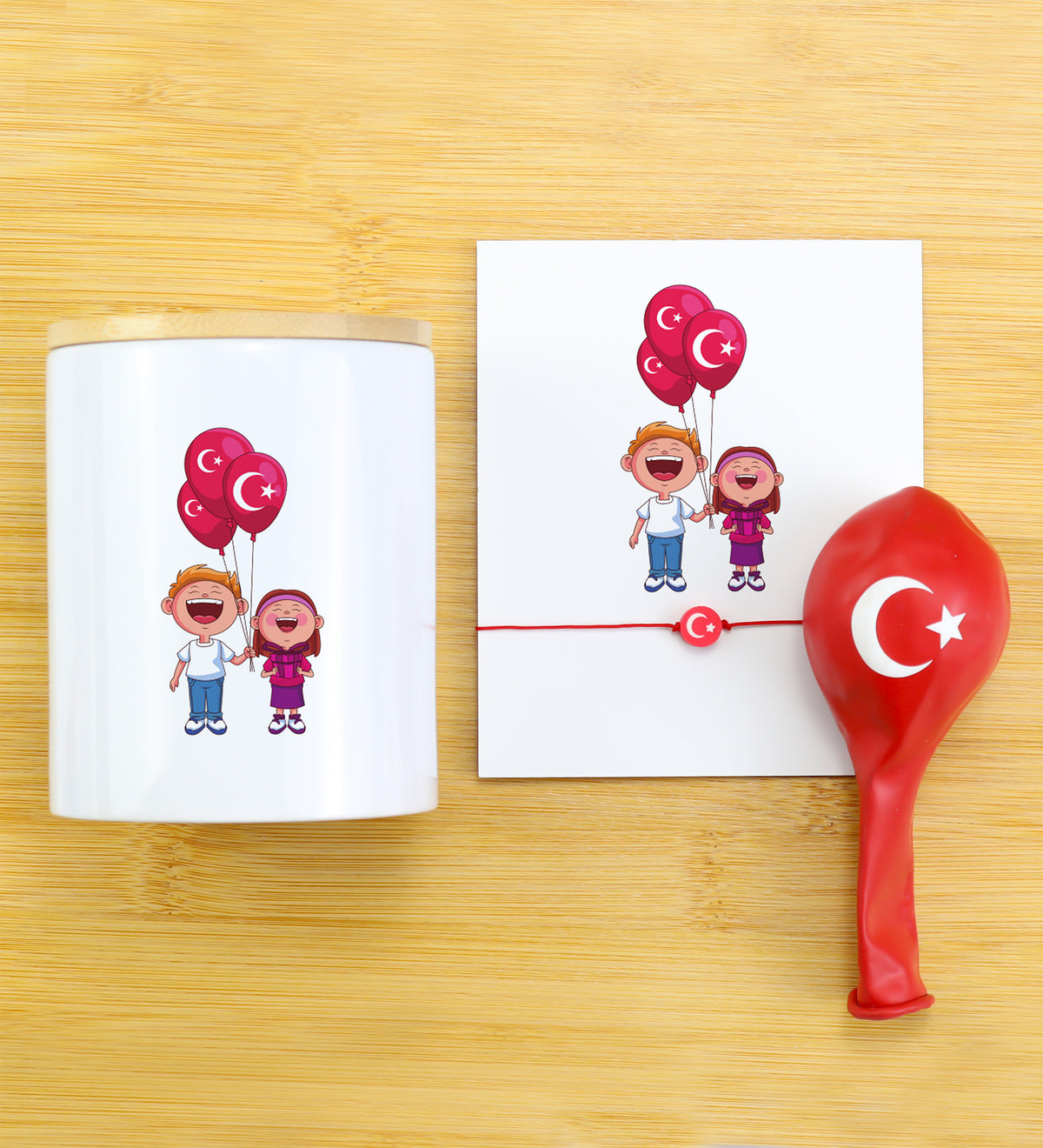 Türk Bayrağı Tasarımlı Mini Hediye Seti