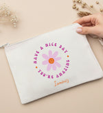 Kişiye Özel Pempe Papatya Tasarım Bez Çanta