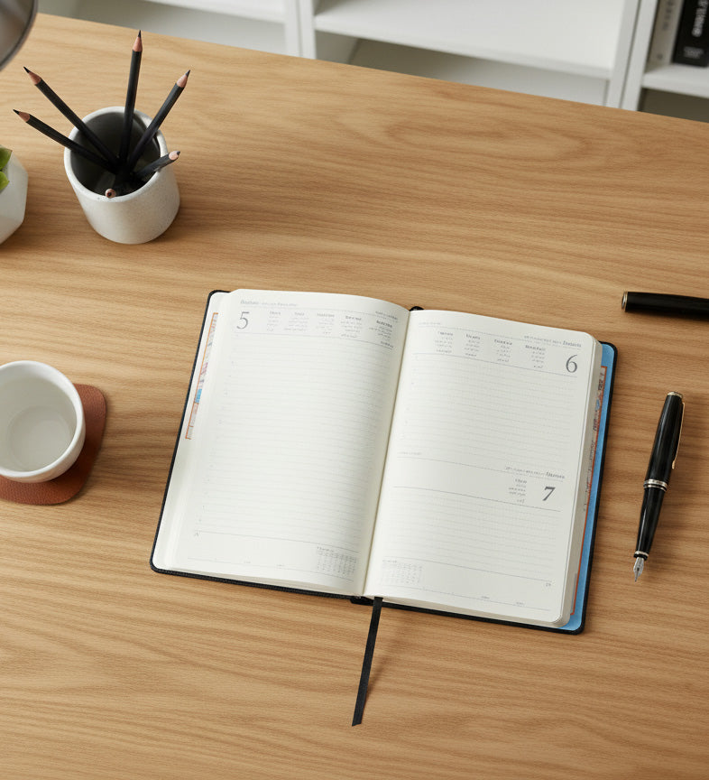 Kişiye Özel 2026 Siyah Tarihli Ajanda