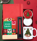 Yeni Yıl Ajanda & Kalem & Mum & Takvim & Kupa Yılbaşı Hediye