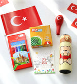 Çocuk Termos Solo Test Kuru Boya Balon Bayrak Hediye Seti