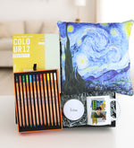 Yastık & Kupa & Mum & Kuru Boya Hediye Seti