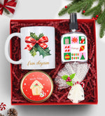 Kupa & Kolonya & Mum & Mini Çam Ağacı Sabun Yılbaşı Hediye Seti