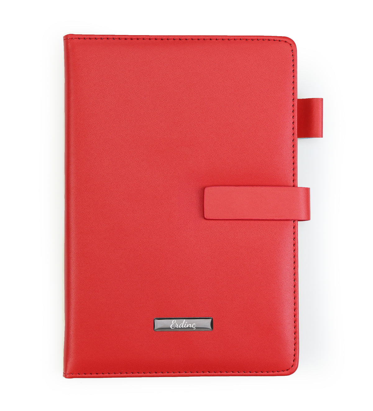Yumuşak Deri Mıknatıslı Kırmızı Defter