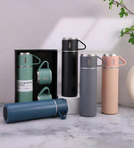 3 Bardaklı Çelik Termos 500ML