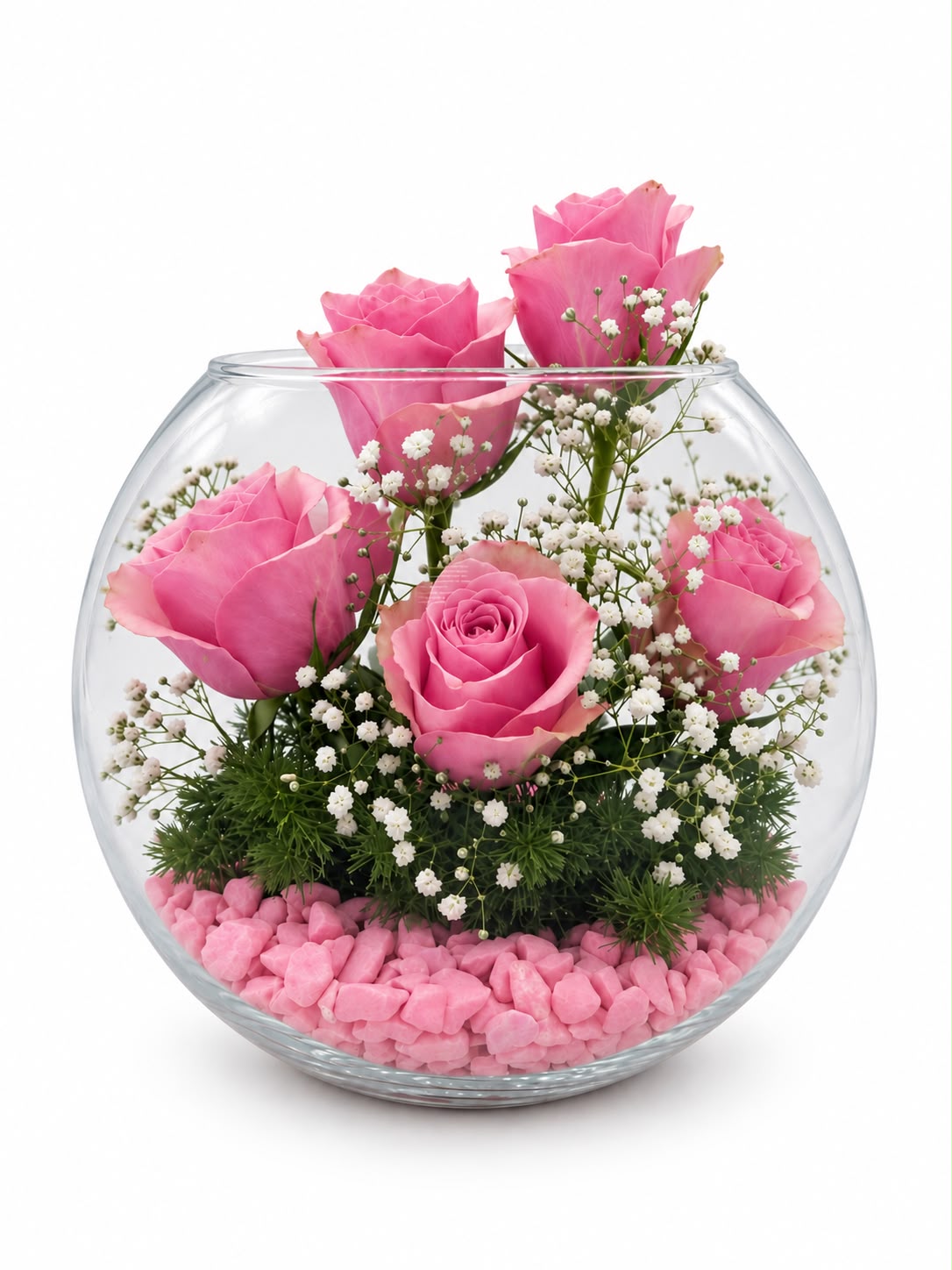 Cam Fanus Pembe Gül