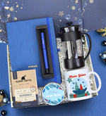 Ajanda & Kalem & French Press & Kupa & Kahve & Mum Yılbaşı Hediye Seti