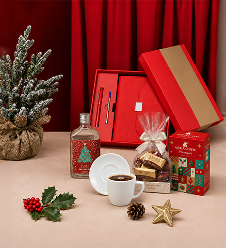 Yeni Yıl Kırmızı Ajanda Seti