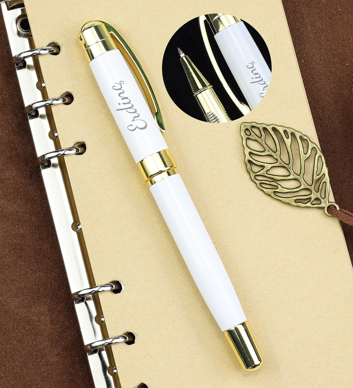 Gold-Beyaz Roller Kalem