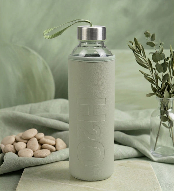 500 ML Deri Kılıflı Cam Matara