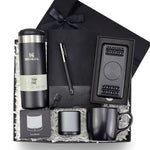 Stanley Termos & Esnek Kapak Siyah Defter & Siyah Metalik Touch Pen & Vakumlu Powerbank& Hoparlör & Siyah Kupa