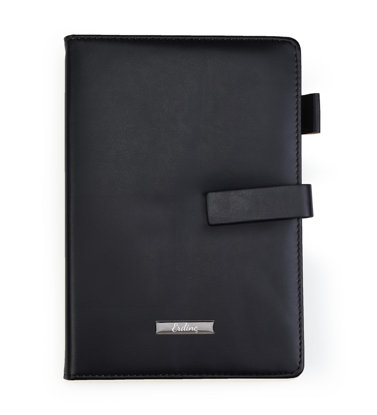 Yumuşak Deri Mıknatıslı Siyah Defter