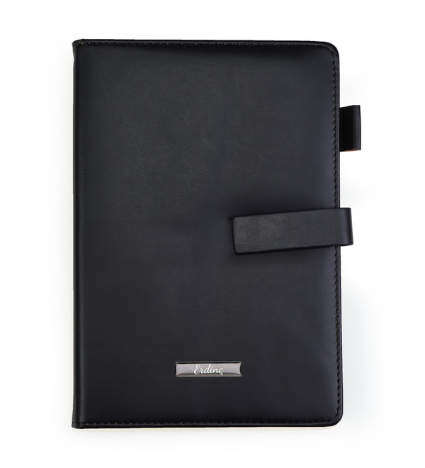 Yumuşak Deri Mıknatıslı Siyah Defter