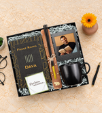 Anı Defteri & Dava Kitabı & Gold Roller Kalem & Çerçeve & Kupa & Sukulent Hediye Seti