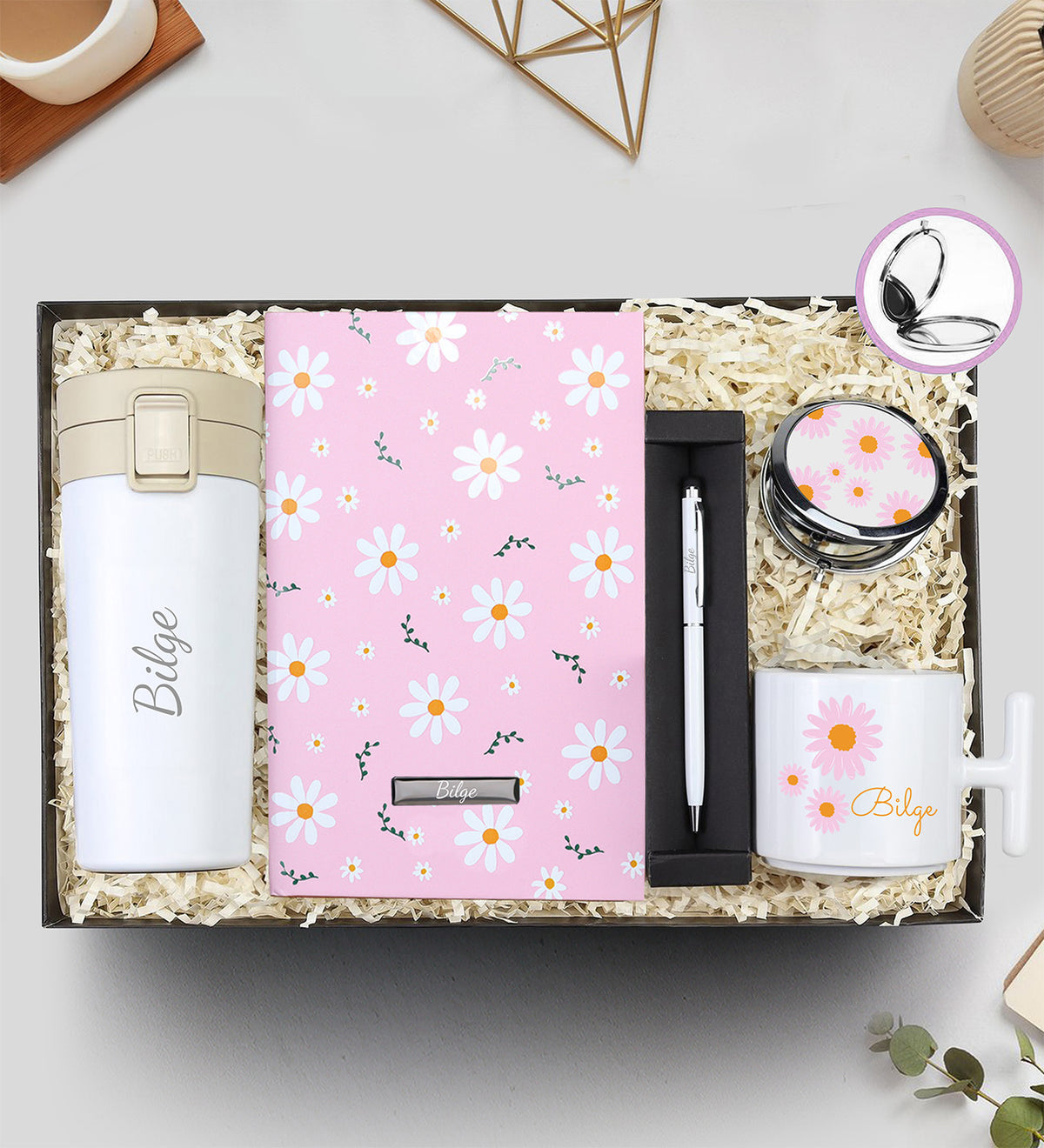 Termos & Defter & Touch Pen & Ayna & Kupa Hediye Seti