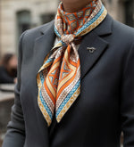 Kahverengi Tasarım Fular