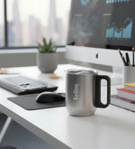 Kişiye Özel Gümüş Renk Kamp Bardak Termos 300ml