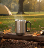 Kişiye Özel Gümüş Renk Kamp Bardak Termos 300ml