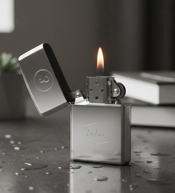 Gümüş Renk Zippo Tarzı Çakmak