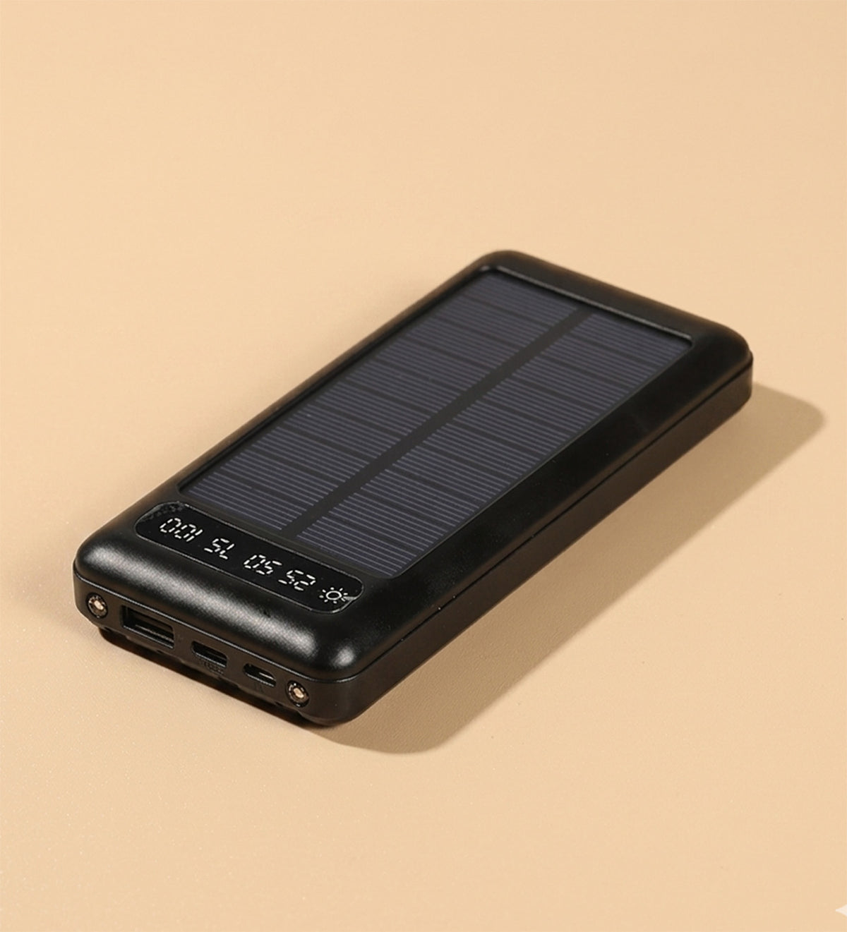 Solar Güneş Enerjili Powerbank ( Dahili Kablolu)