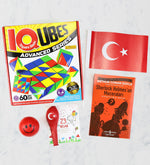 IQUBES Oyun & Okuma Kitabı & Balon & Stres Topu & Bayrak Hediye Seti