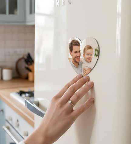 Kişiye Özel Kalp Fotoğraflı Magnet