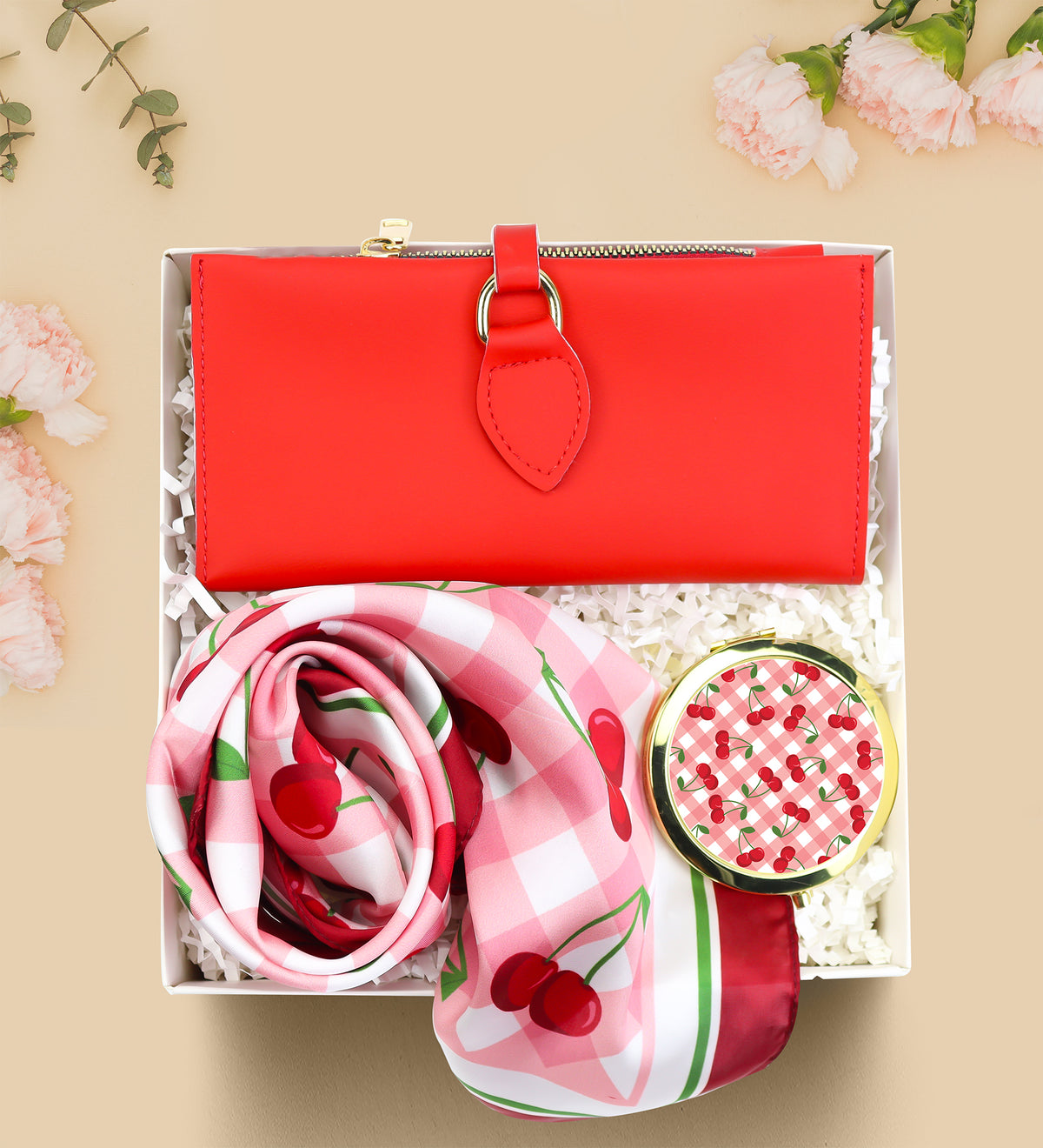 Kiraz Tasarımlı Kadınlar Günü Hediye Seti