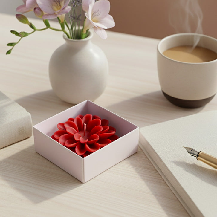 Kırmızı Lotus Mum