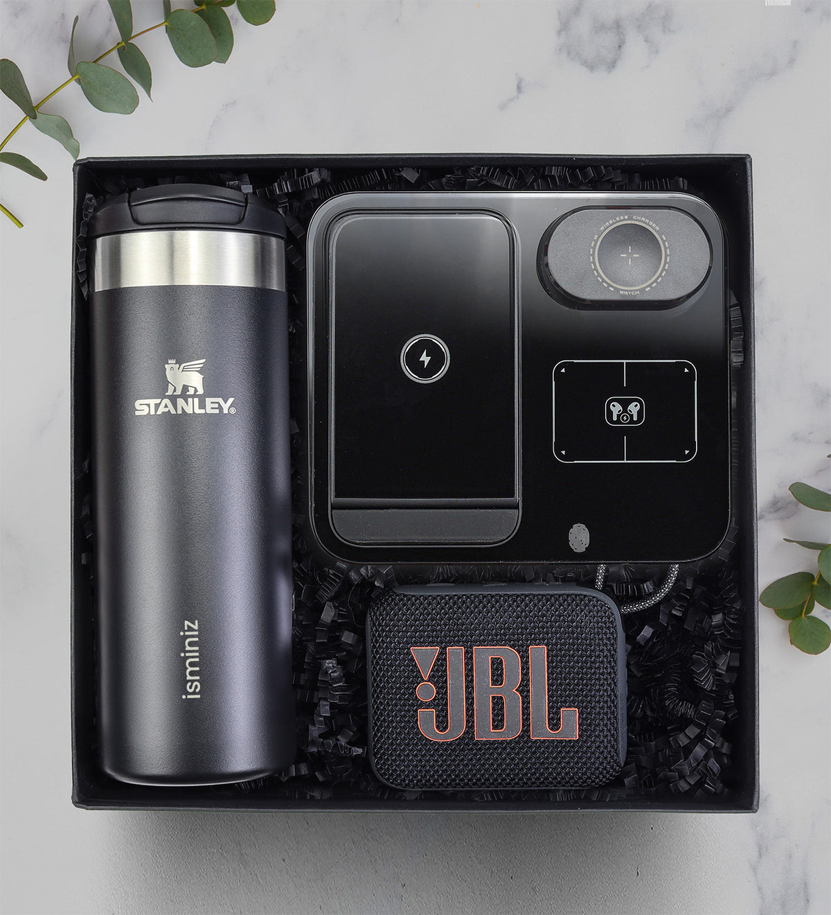 Kişiye Özel Stanley Termos JBL Hoparlör Premium Hediye Seti