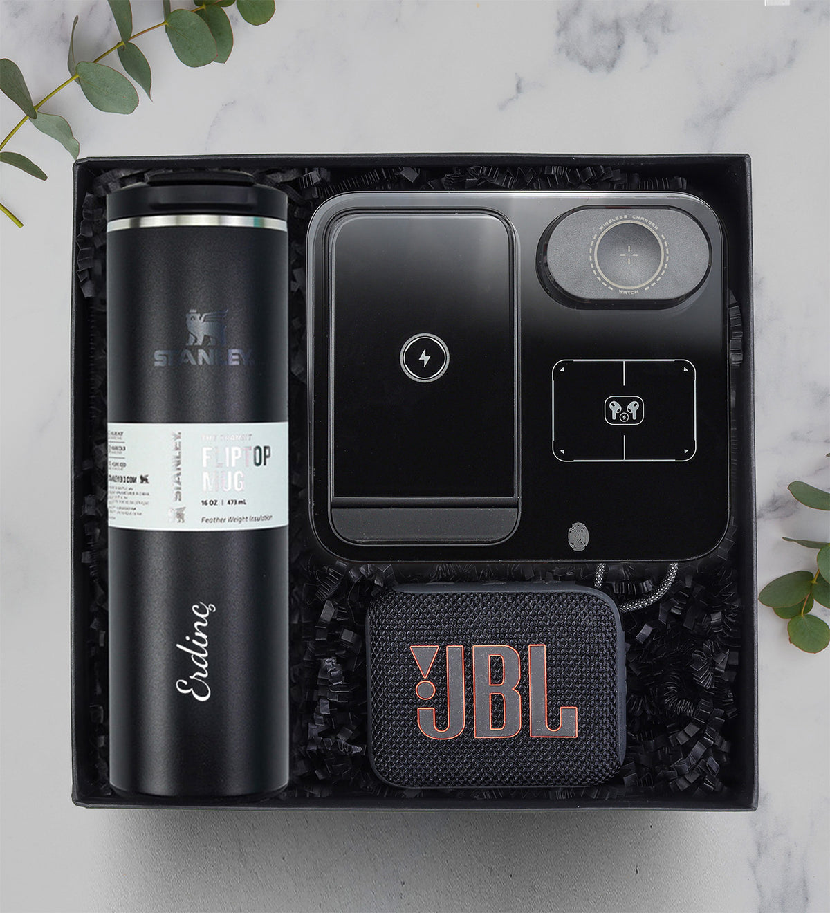 Kişiye Özel Stanley Termos JBL Hoparlör Premium Hediye Seti